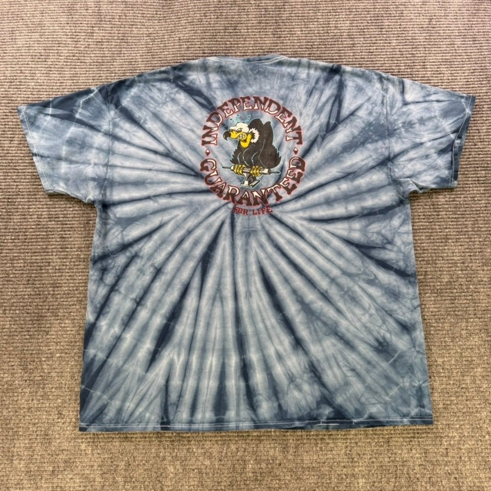 Independent Truck Co Tie Dye Skateboard T-Shirt Blue Vulture Graphic Men 2XL Tee - Picture 3 of 13